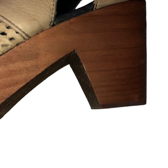 Free People The Revolver Heeled Clog, Peep Toe, Tie Back, Cut Out, sz 36 (US 6) - Picture 8 of 10